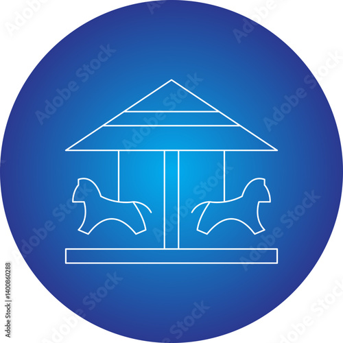 Flying Horses icon single vector illustration