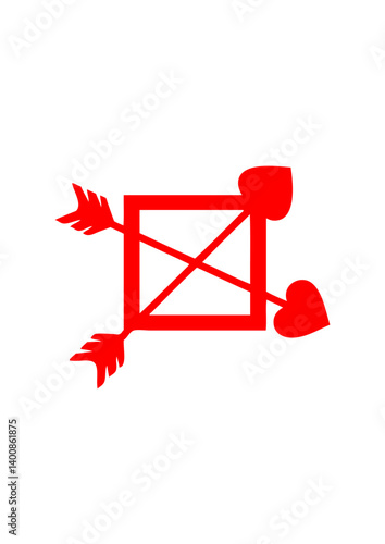 fleche cupidon croise coeur