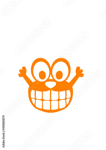 personnage smiley comique heureux