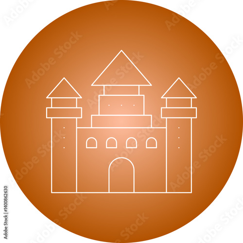 Castle II icon single vector illustration