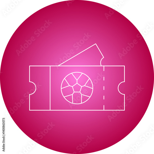 Game Tickets icon single vector illustration