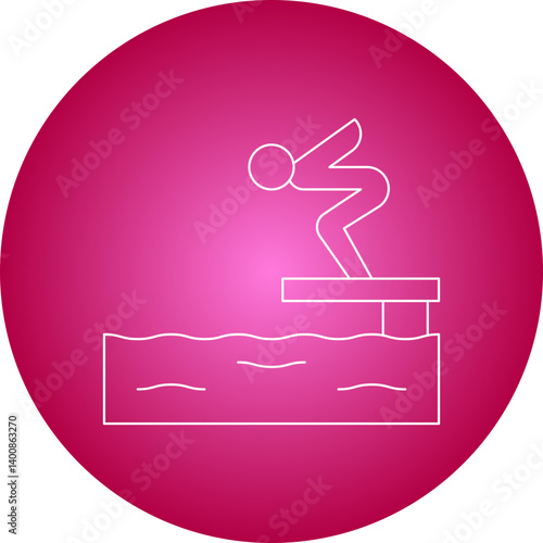 Jumping in Water icon single vector illustration