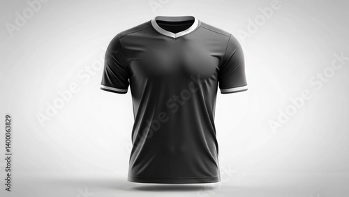 blank black jersey mockup for football club, Soccer. generative ai
