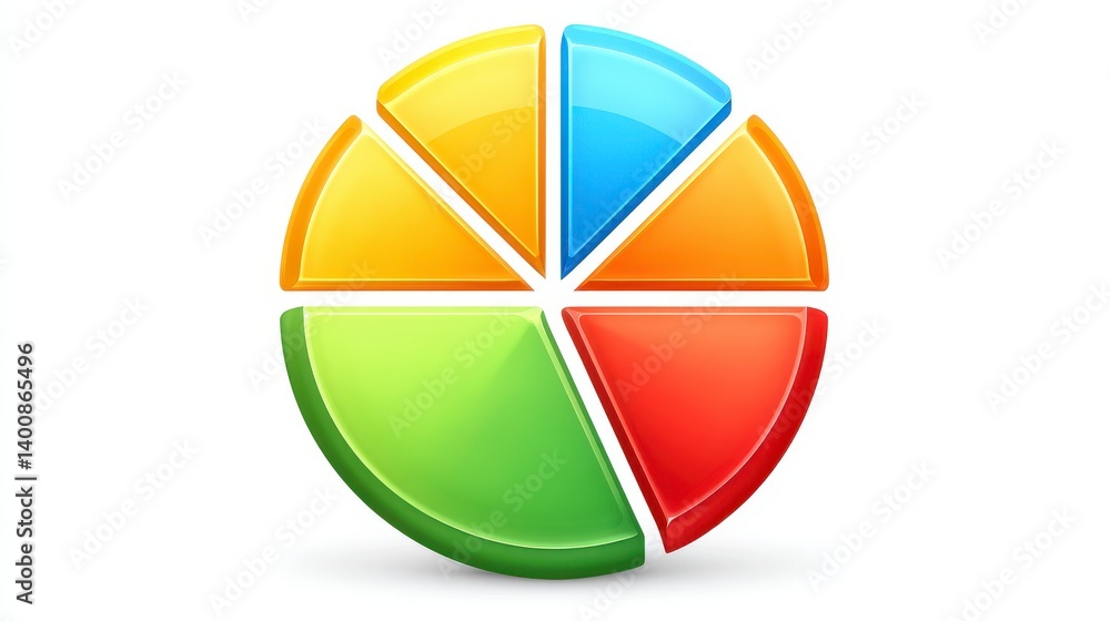 Obraz premium Colorful Circular Segments Infographic Design Element
