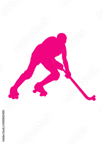 Photography rink hockey silhouette dessin joueur