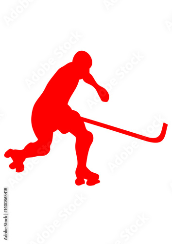Photography rink hockey silhouette dessin joueur