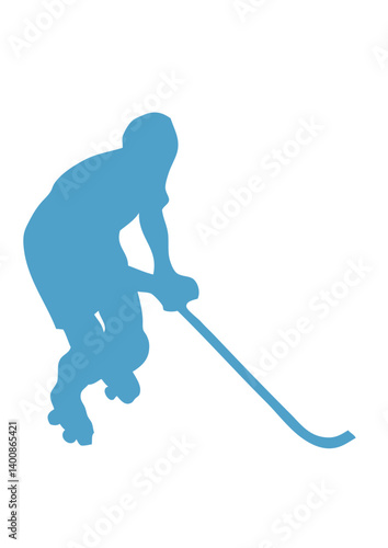 Photography rink hockey silhouette dessin joueur