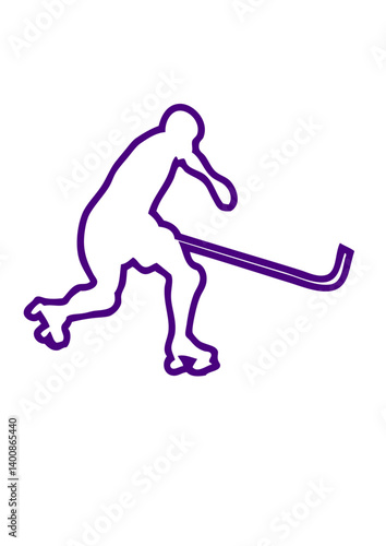 Photography rink hockey silhouette dessin