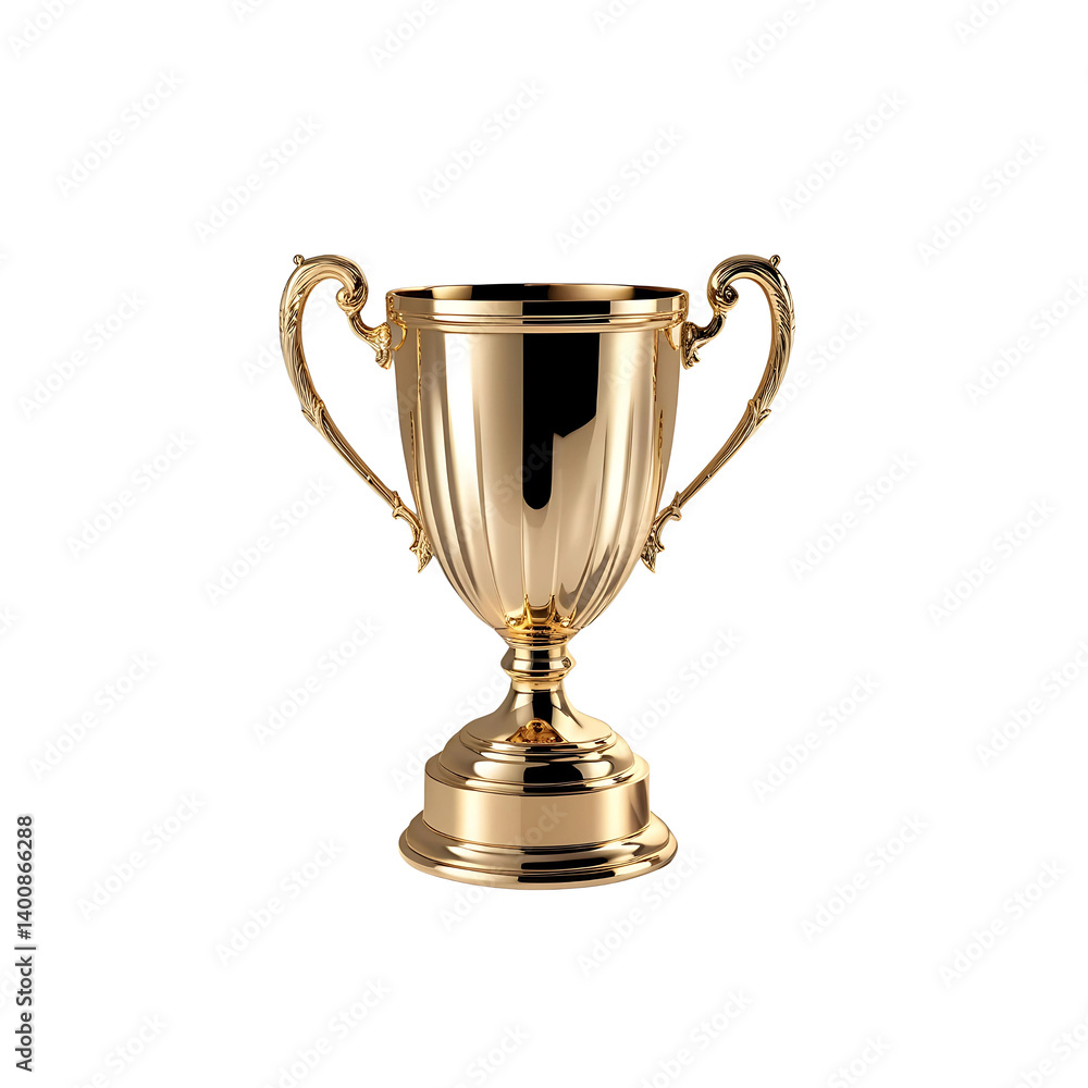 Golden Trophy Cup Vector Illustration Isolated on White Background Ideal for Champion Award Sports Success Recognition and Achievement Design Projects Golden Trophy Cup Vector Illustration Isolated on White Background Ideal for Champion Award Sports Success Recognition and Achievement Design Projects