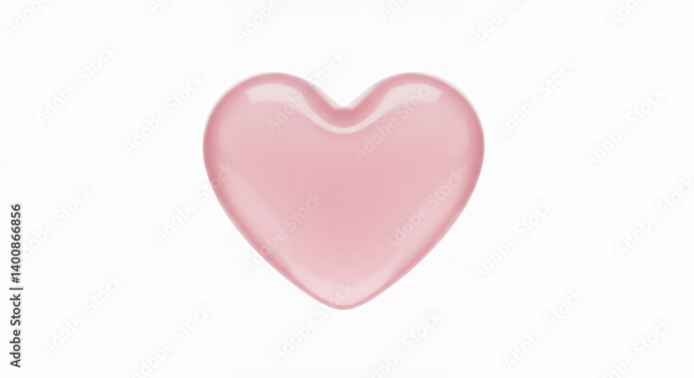 Soft pink heart icon symbolizing love emotions and affection Soft pink heart icon symbolizing love emotions and affection