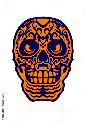  tete de mort mexicaine tattoo crane mexicain