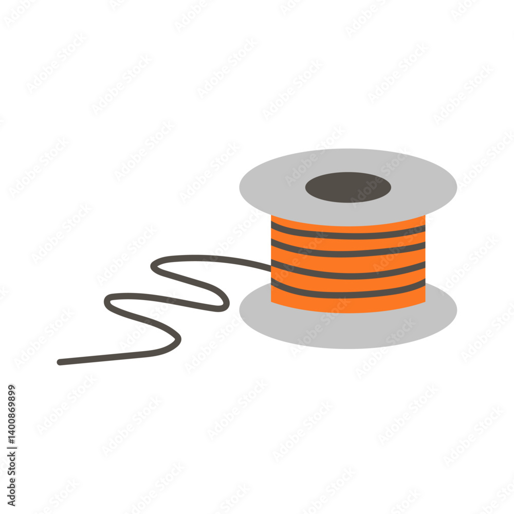 Threads on a spool. Vector illustration.