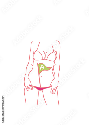 golf 19 eme trou fille maillot de bain sexy