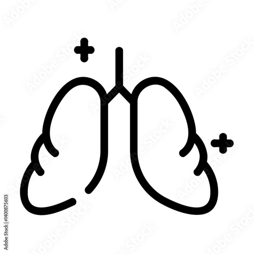 lungs Line Icon