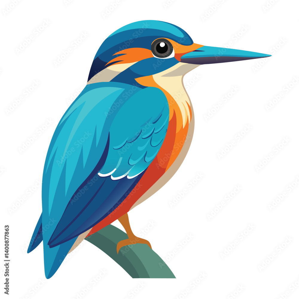 Fototapeta premium kingfisher bird vector illustration design.