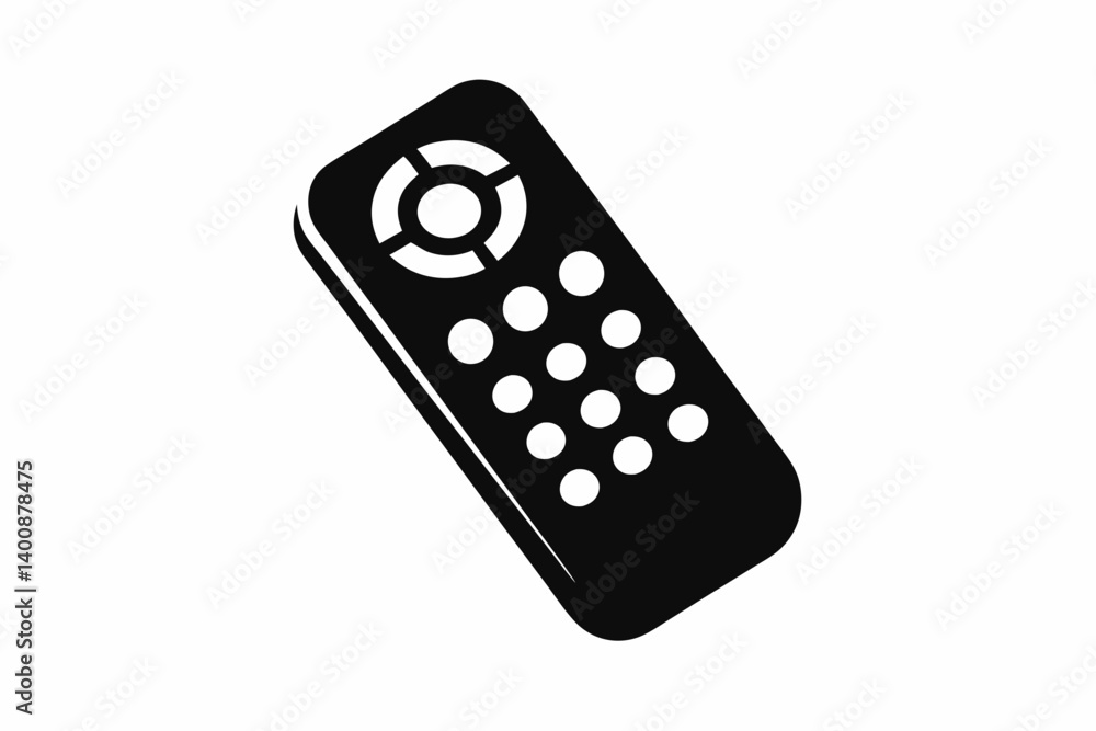 Remote Control Silhouette Vector Illustration Remote Control Silhouette Vector Illustration