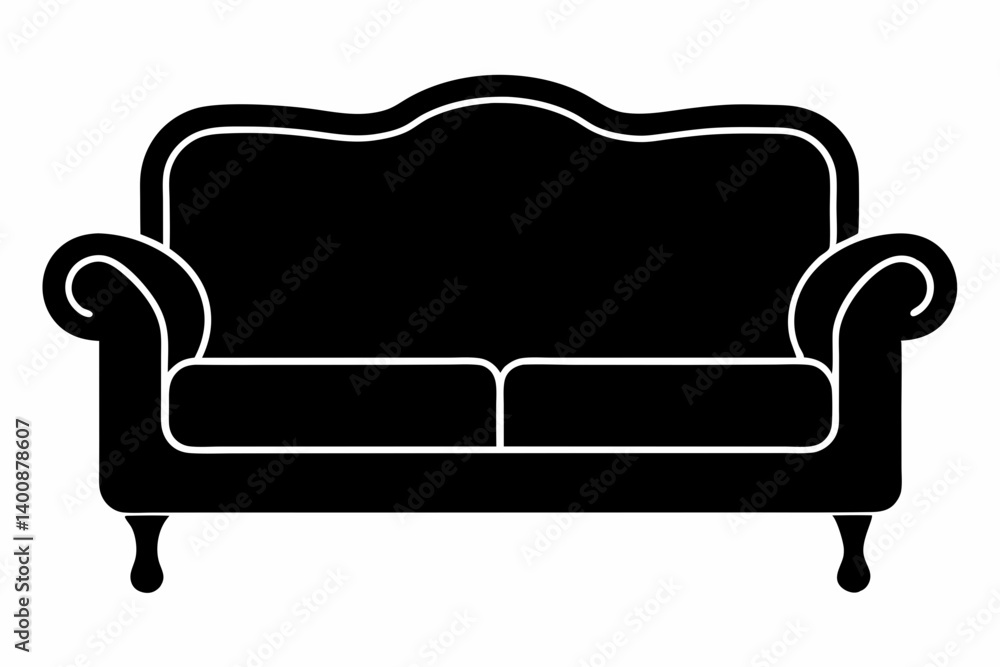 Sofa Silhouette Vector Illustration Sofa Silhouette Vector Illustration