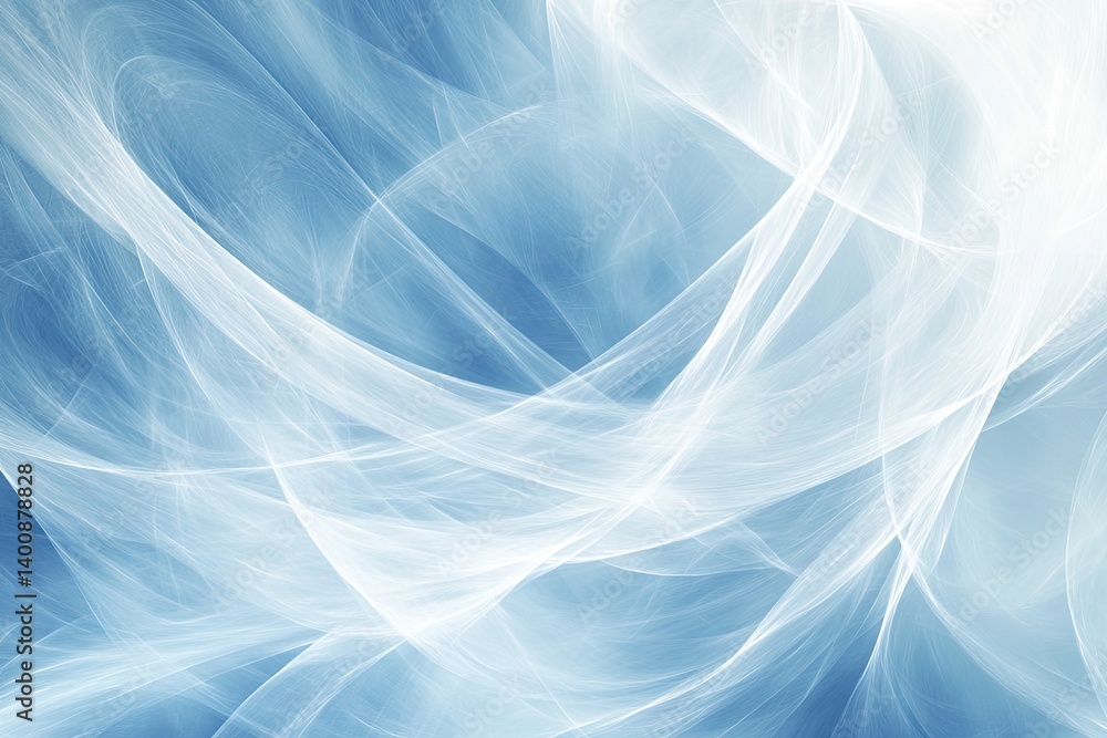 Sky inspired abstract background with fluffy white and soft blue tones