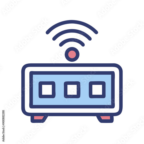 Digital Alarm Clock with Wi-Fi Signal Icon Design