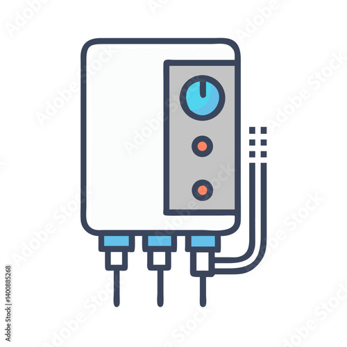 Wall-Mounted Water Heater with Display Icon Design