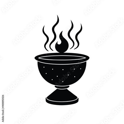 incense burner copal vector art silhouette