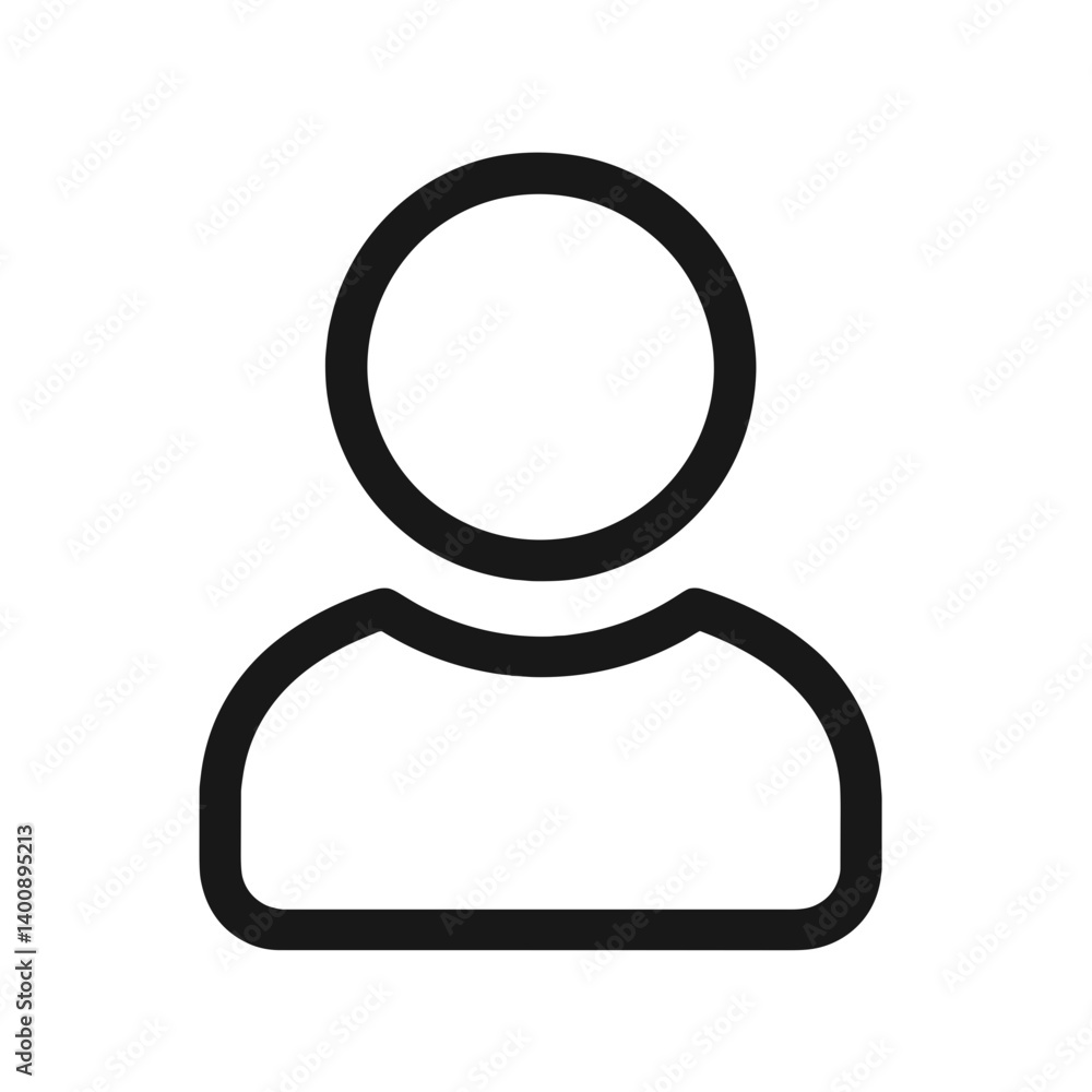Minimalist User Icon – Vector Profile Symbol on Transparent Background Minimalist User Icon – Vector Profile Symbol on Transparent Background