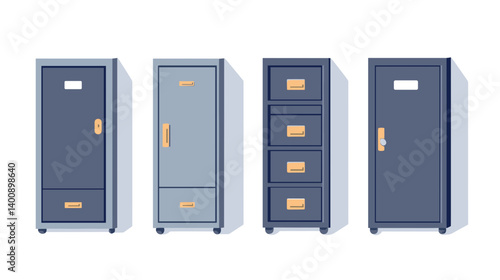 Various Metal Cabinets and Filing Cabinets Office Storage Solutions