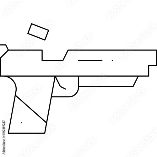Pistol icon single vector illustration