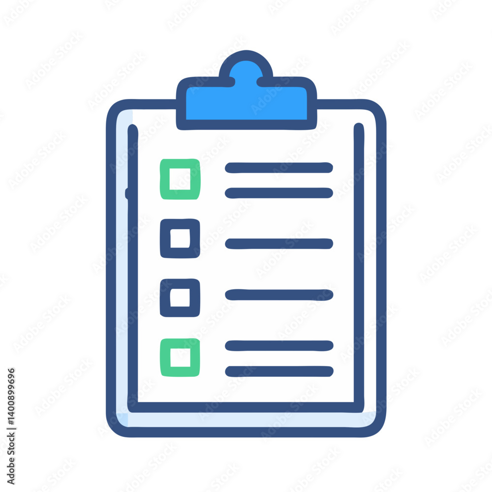 Clipboard with To-Do Checklist Icon Design Clipboard with To-Do Checklist Icon Design