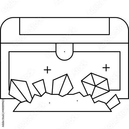 Treasure Chest I icon single vector illustration
