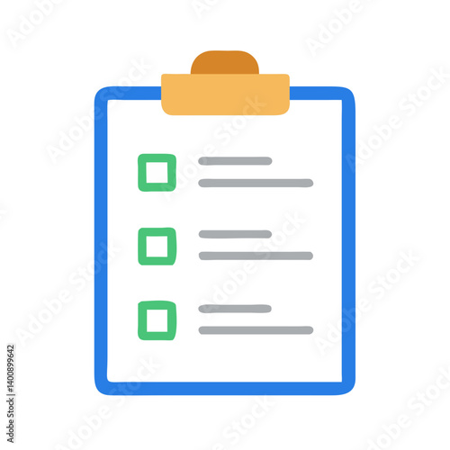 Clipboard with To-Do Checklist Icon Design