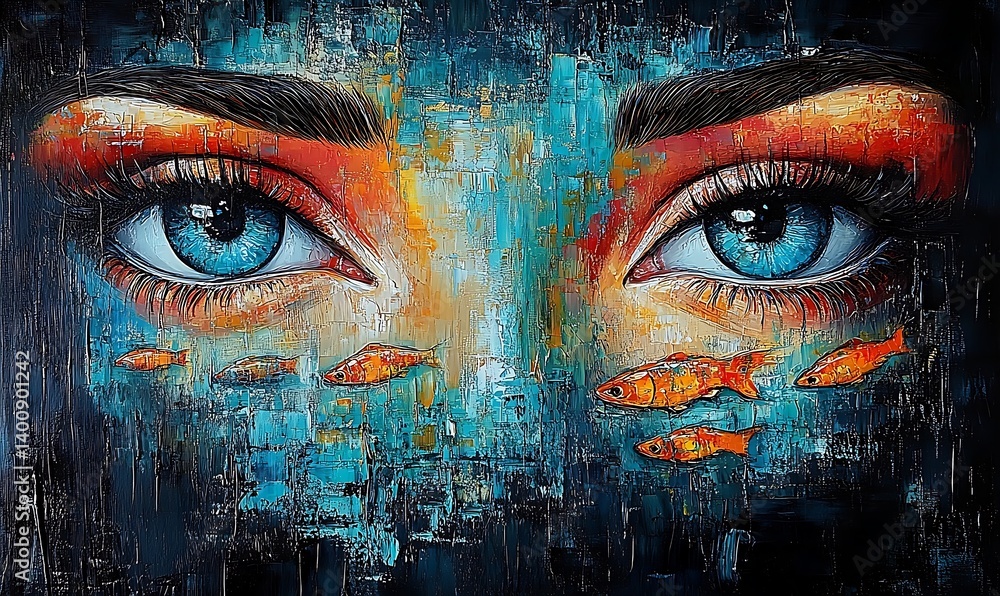 Abstract eyes painting Abstract eyes painting