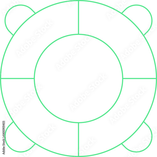 Life Saving Tube icon single vector illustration