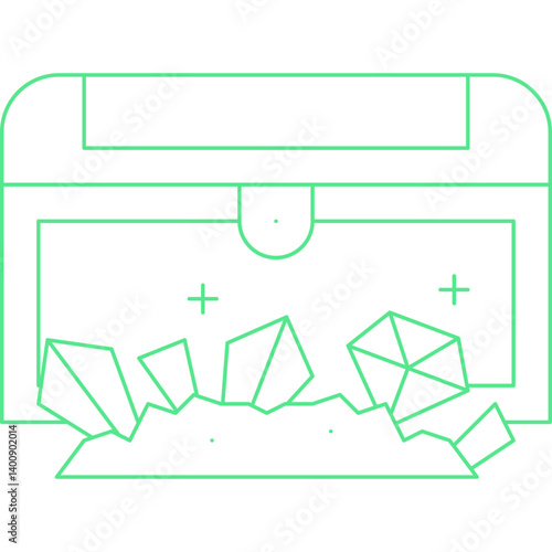 Treasure Chest I icon single vector illustration