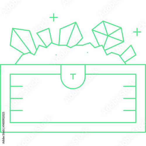 Treasure icon single vector illustration