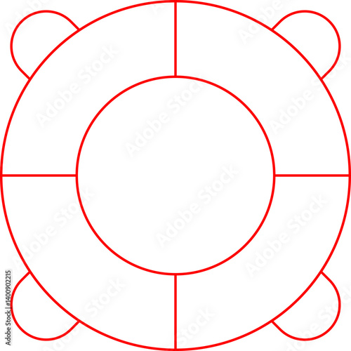 Life Saving Tube icon single vector illustration
