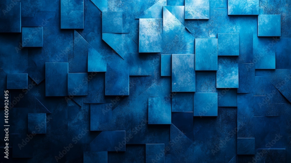 Abstract Blue Cubical Structure: A Deep Dive into Geometric Art Abstract Blue Cubical Structure: A Deep Dive into Geometric Art