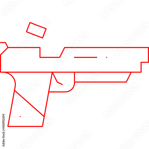 Pistol icon single vector illustration
