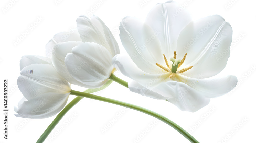 Detailed Close-Up Capture of White Tulips in Full Bloom for Floral Enthusiasts Detailed Close-Up Capture of White Tulips in Full Bloom for Floral Enthusiasts