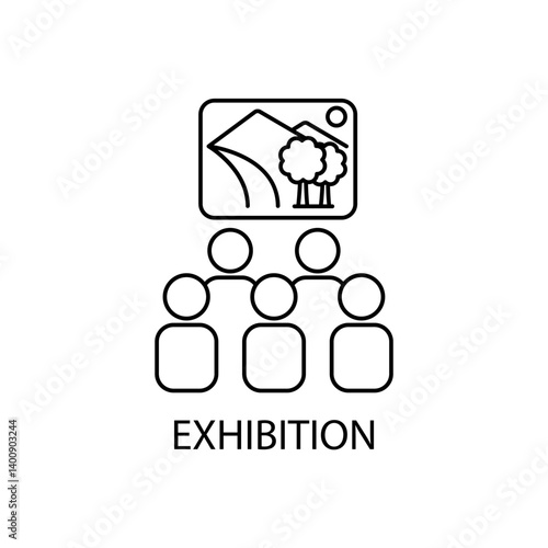exhibition icons  symbol vector elements for infographic web