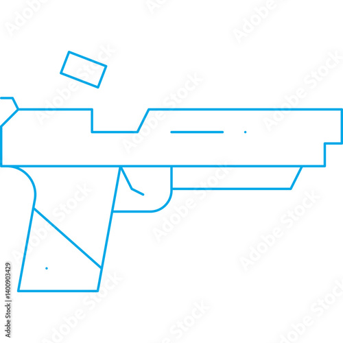Pistol icon single vector illustration