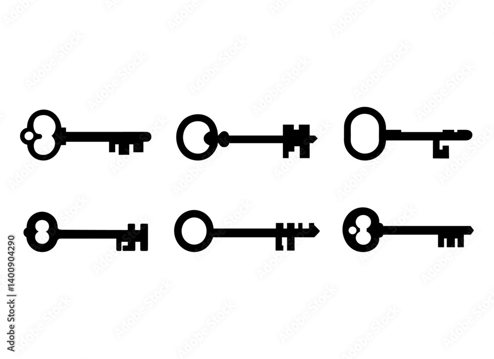 Set Of Vector Old Keys Set Of Vector Old Keys
