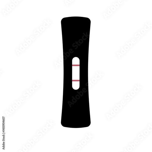 Positive pregnancy test showing two stripes on a white background  