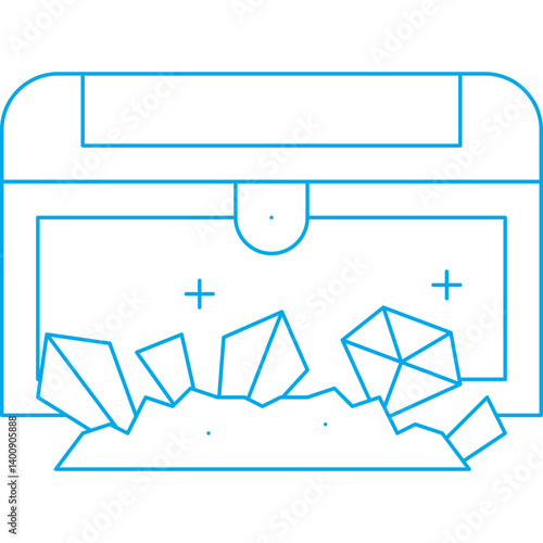 Treasure Chest I icon single vector illustration