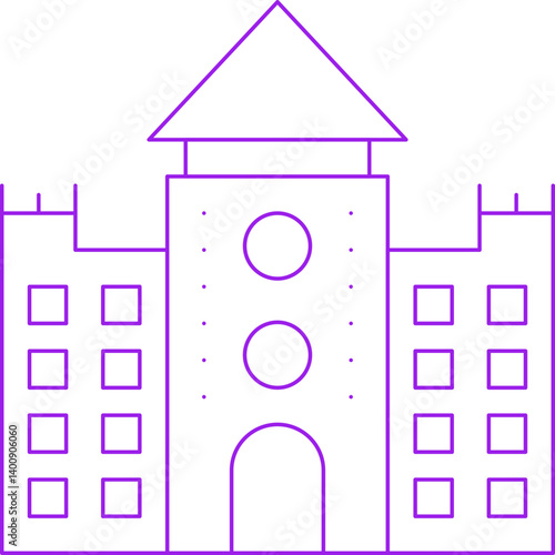 Castle icon single vector illustration