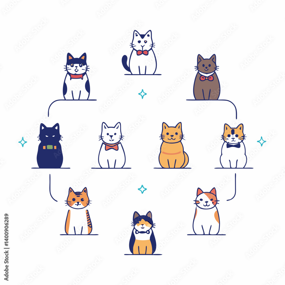 Fototapeta premium cute of cats