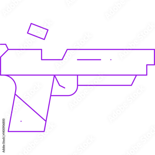 Pistol icon single vector illustration