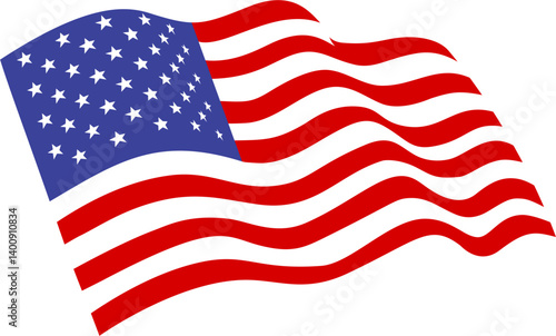The US flag vector illustration 