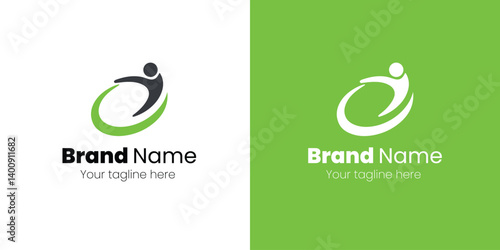 Gym logo design. Healthy lift logo design vector. human sign logo. family logo design vector illustration. Fitness logo design 