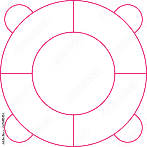 Life Saving Tube icon single vector illustration